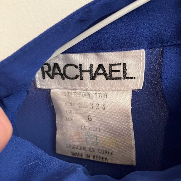 RACHAEL size 8 royal blue blouse - Picture 2 of 5
